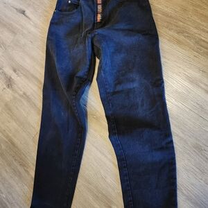 Vintage Men's Jeans in Black Request Brand Logo Detailing